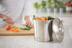 Brushed Stainless Steel Compost Pail