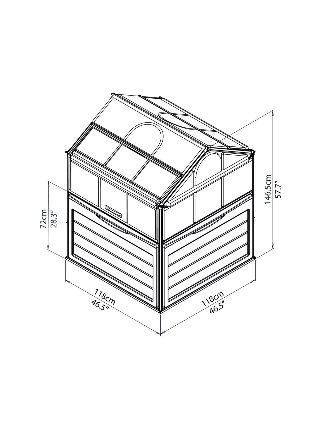 Canopia® by Palram Plant Inn™  Raised Bed Greenhouse, 4' x 4'