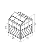 Canopia® by Palram Plant Inn™  Raised Bed Greenhouse, 4' x 4'