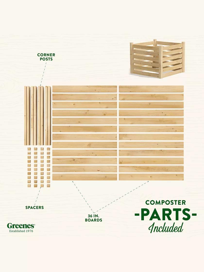 Cedar Wood Composter, 23 Cubic Feet