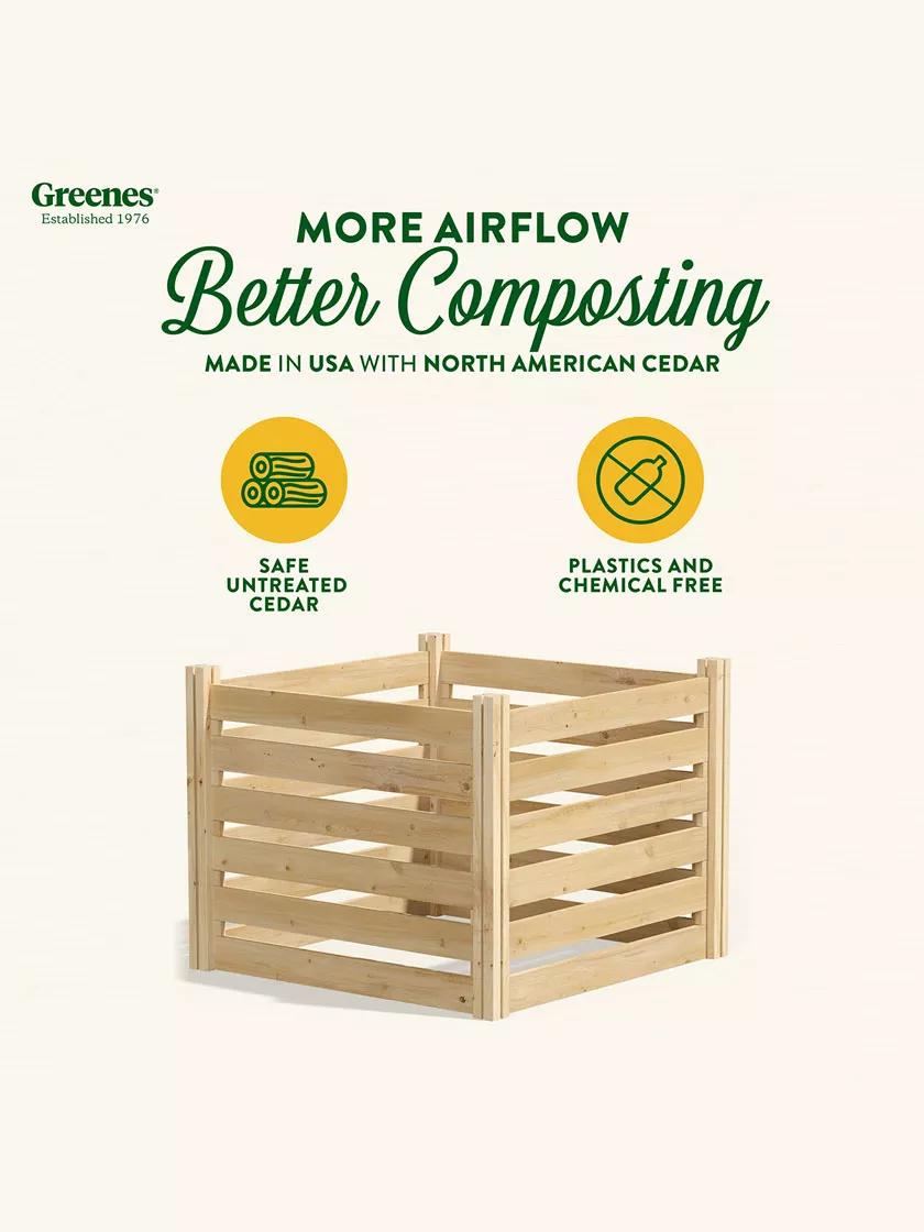 Cedar Wood Composter, 23 Cubic Feet