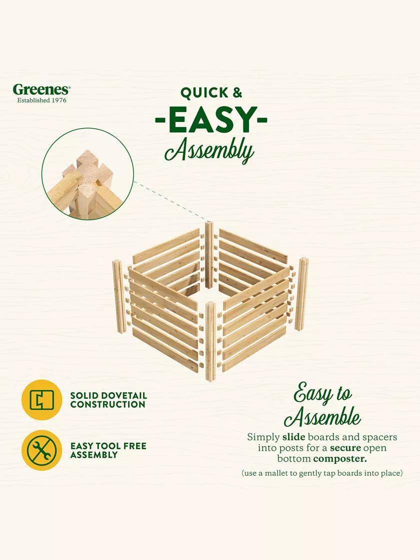 Cedar Wood Composter, 23 Cubic Feet