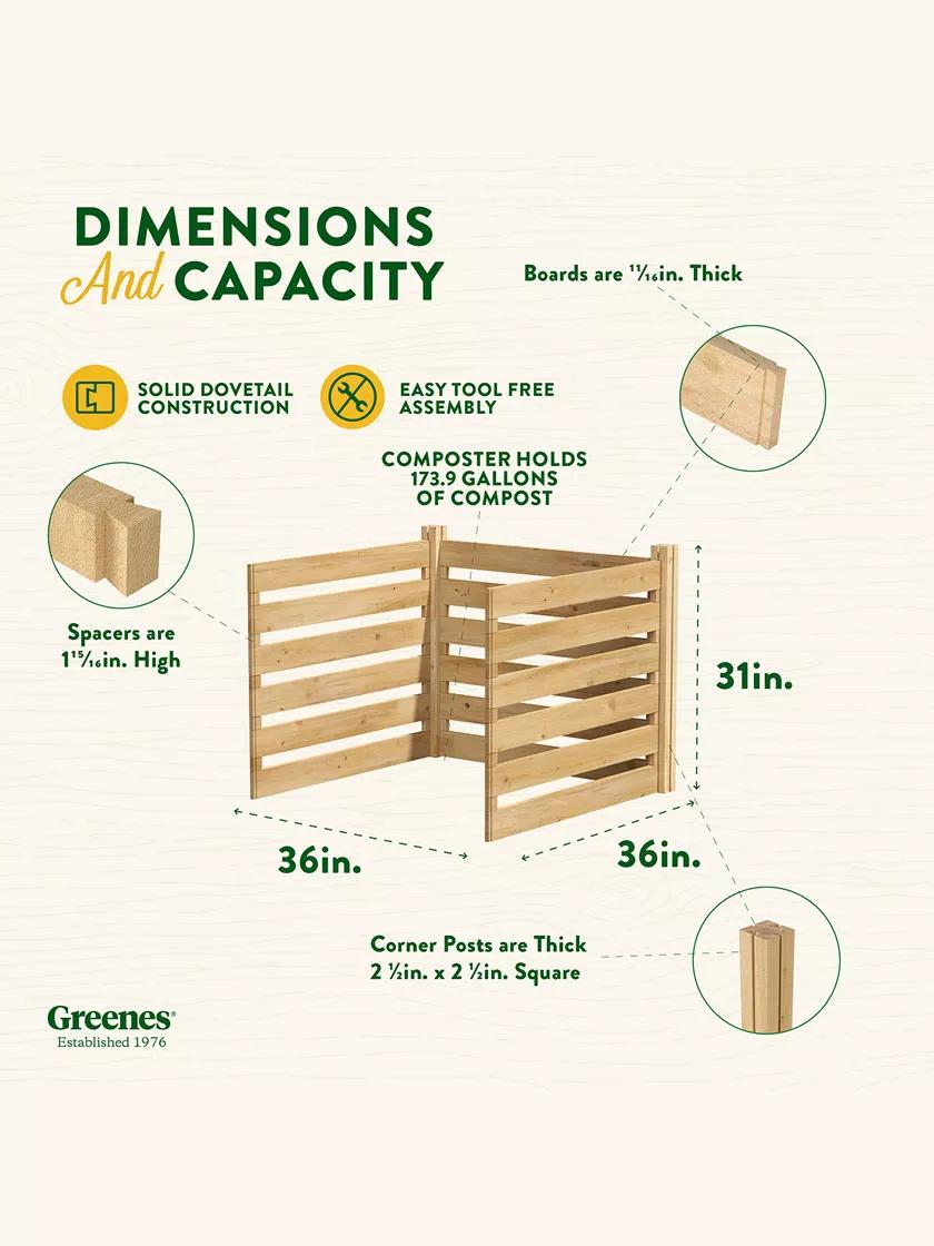 Cedar Wood Composter Add-On Kit