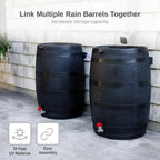Eco Rain Flat-Back Barrel, 50 Gallon