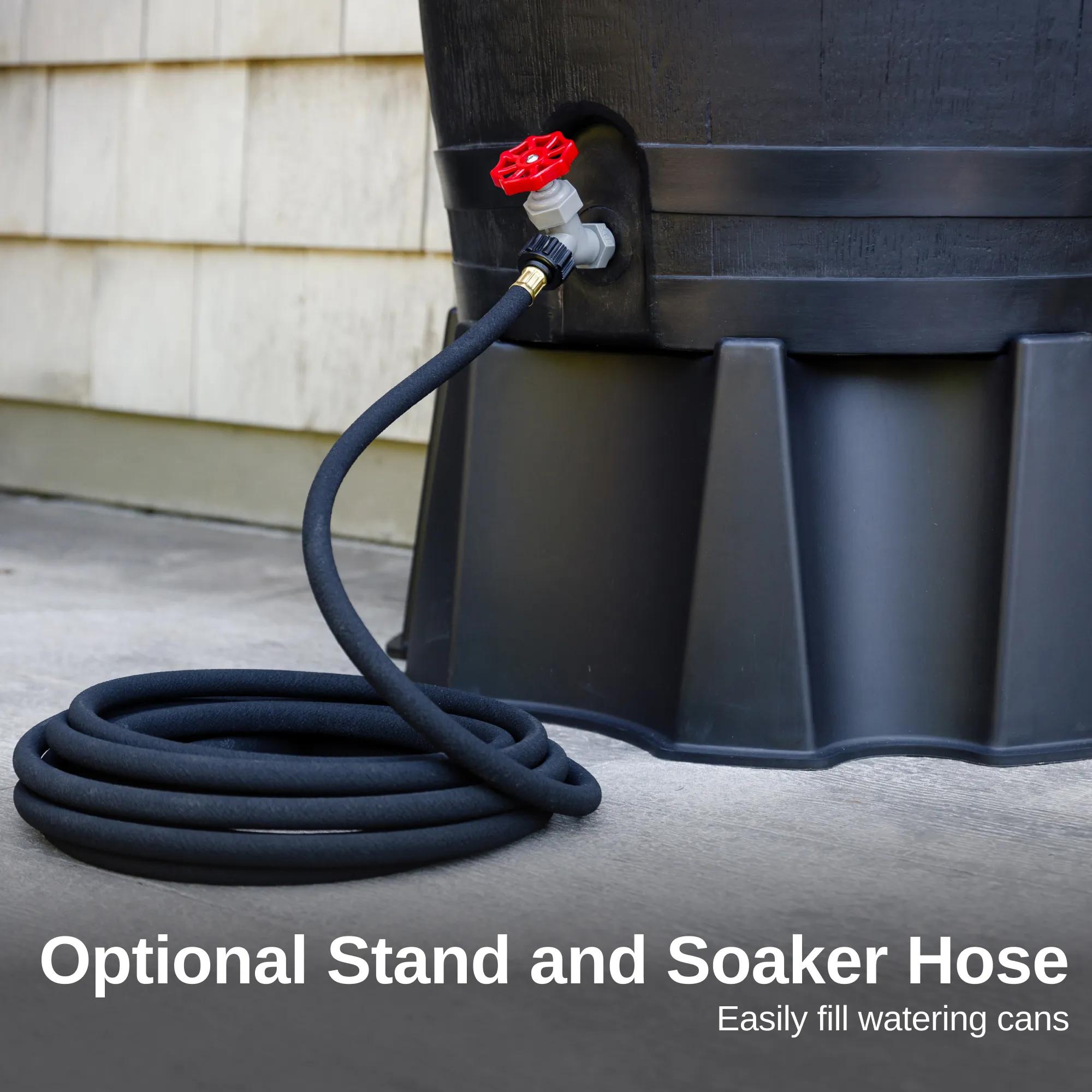 Eco Rain Flat-Back Barrel, 50 Gallon