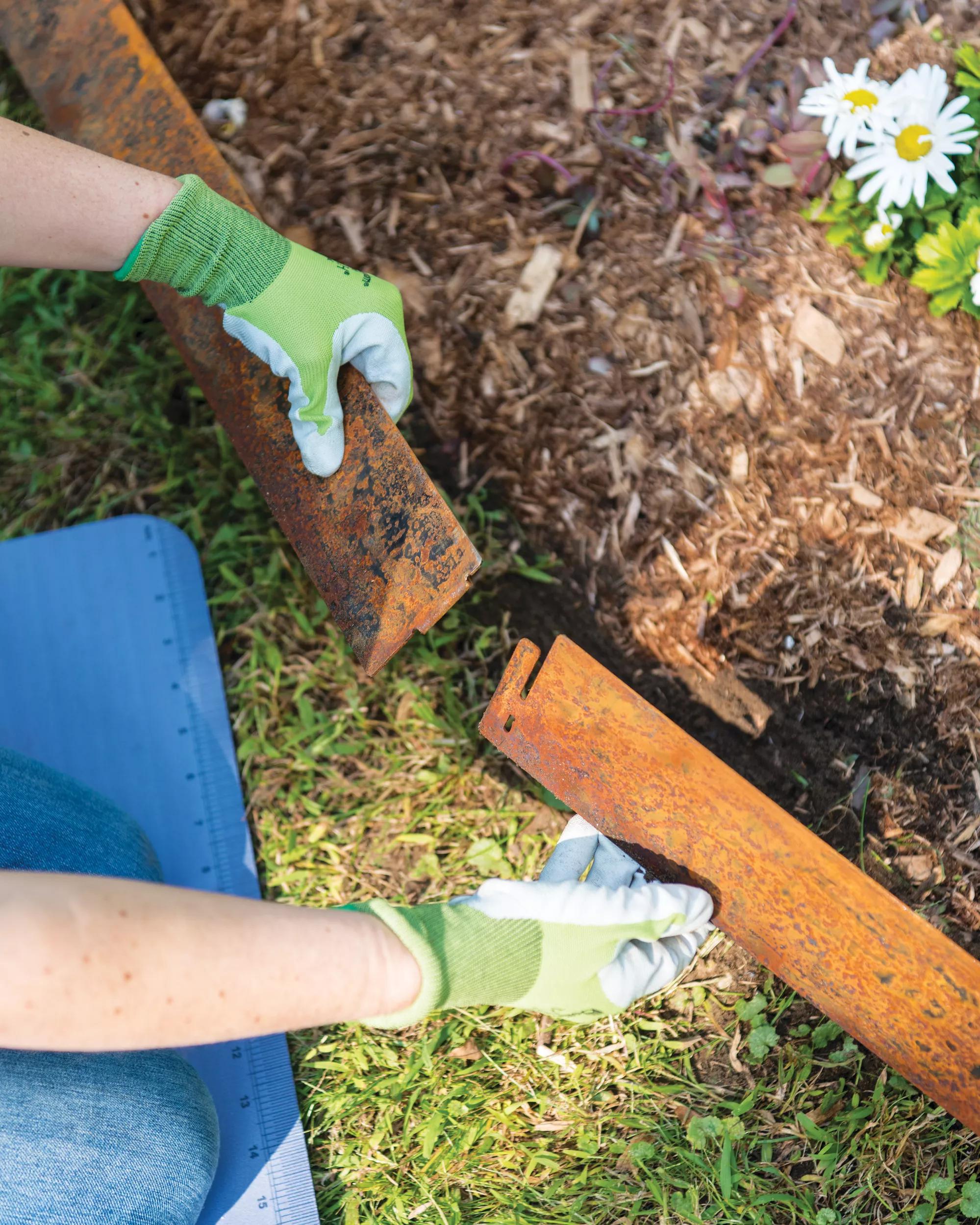 Corten Steel Edging 5" H, Set of 3