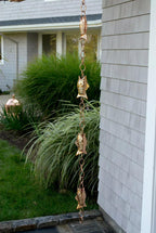 Fish Pure Copper Rain Chain, 8.5'