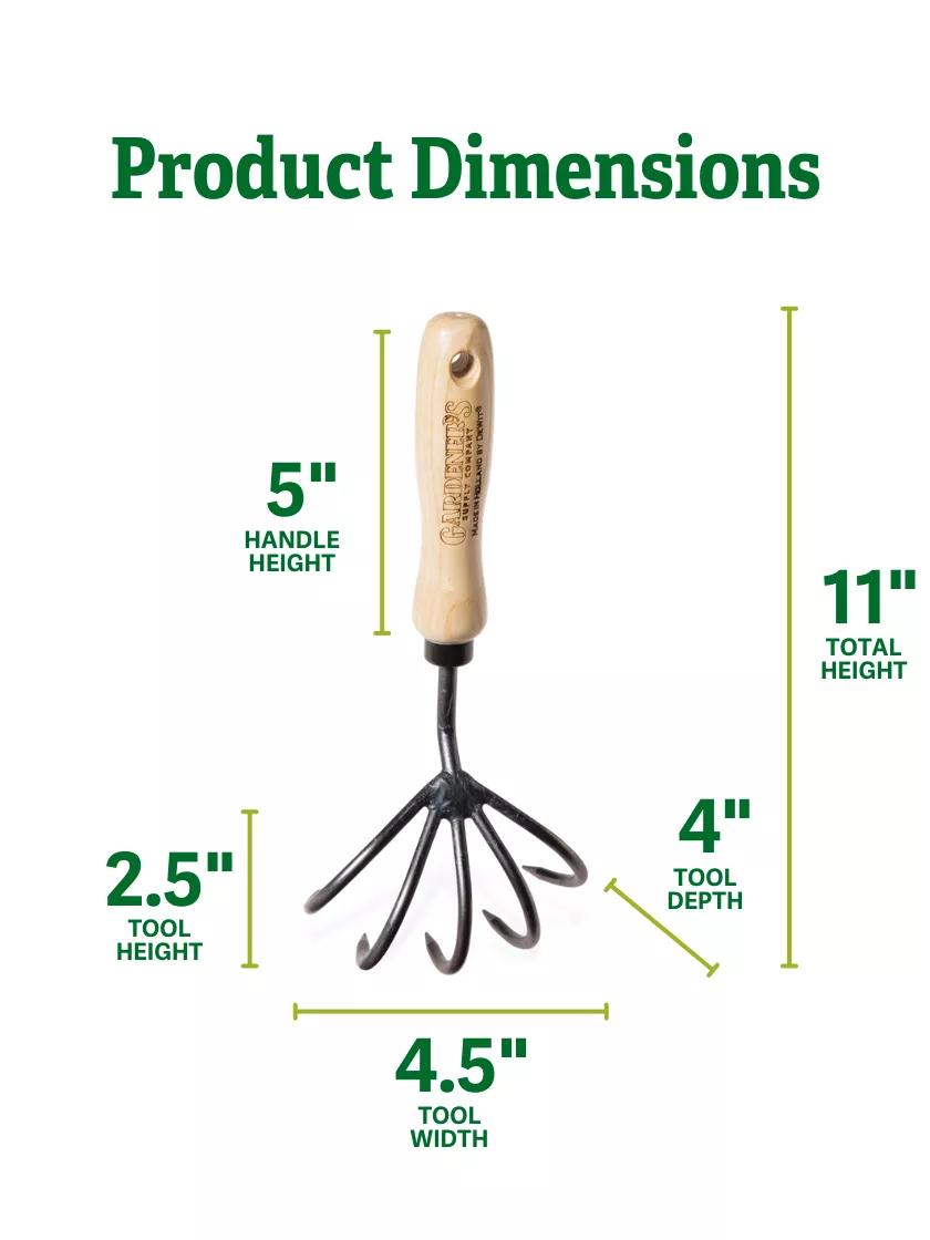 Gardener's Lifetime 5-Tine Cultivator with Short Handle