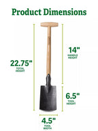 Gardener's Lifetime Perennial Spade with Short T-Handle