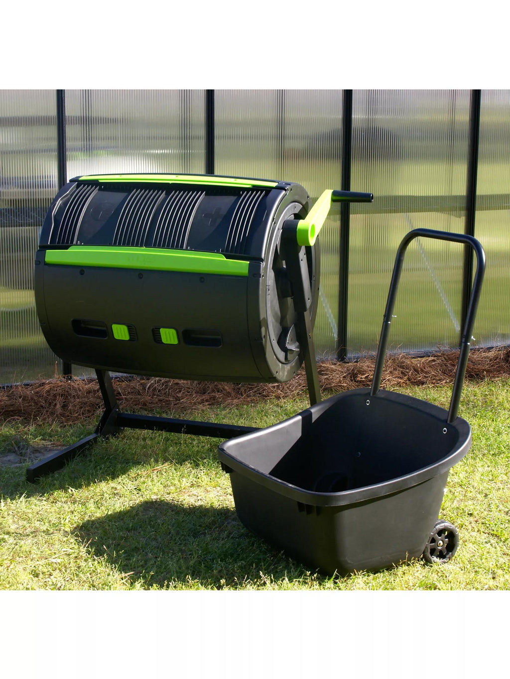 Maze Compost Tumbler and Cart Combo