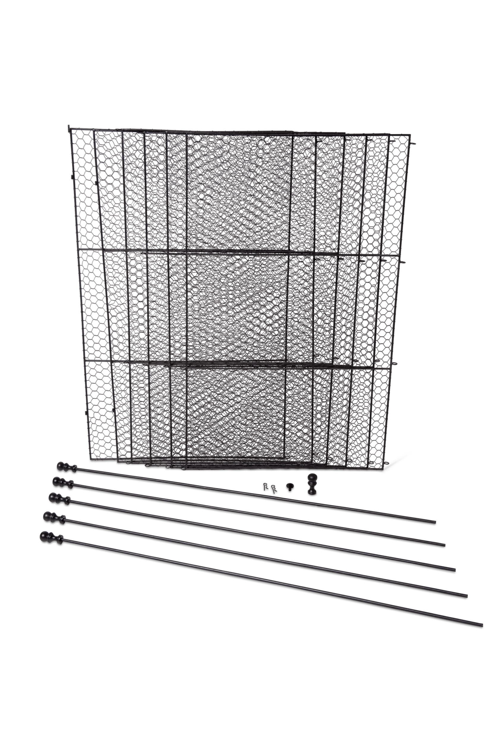 Tall Chicken Wire Critter Fence with Gate