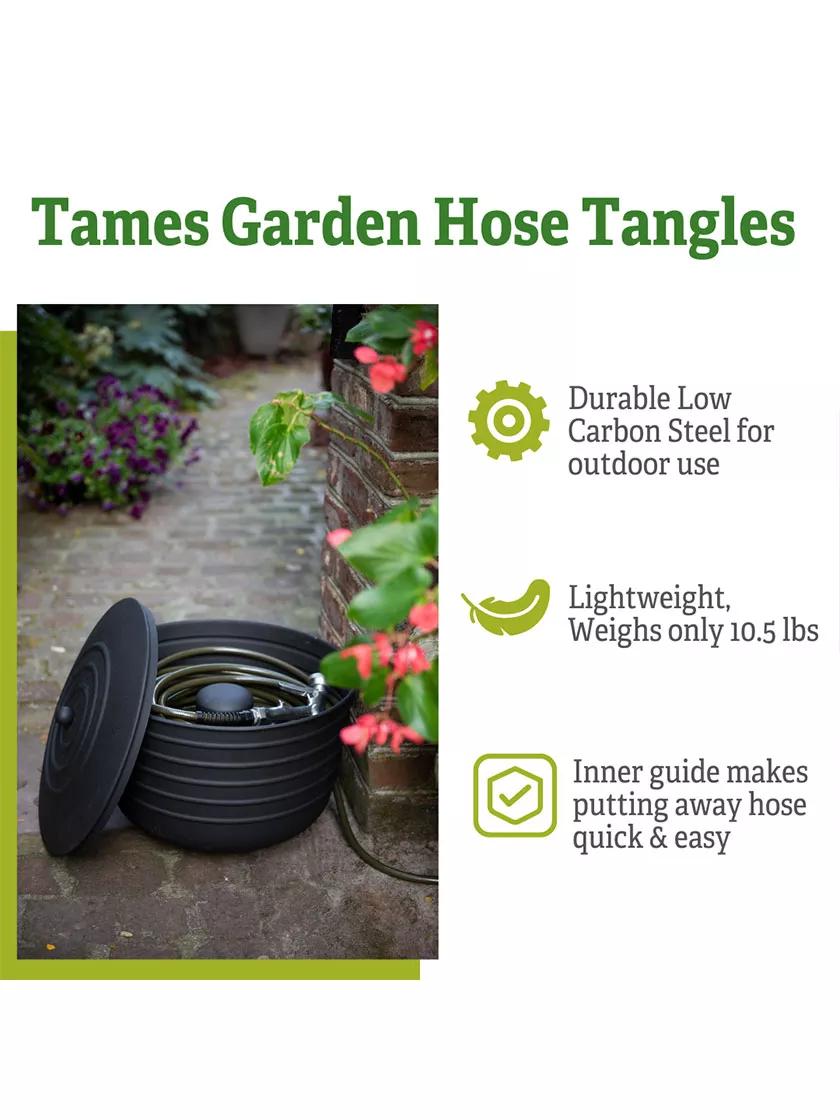 Matte Black Ribbed Hose Pot with Lid