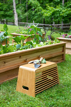 Bamboo Garden Stool and Basket Combo