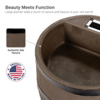 Round Rain Barrel with Planter, 35 Gallons