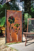 Poppy Corten Steel Screen