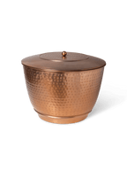 Hammered Copper Hose Pot with Lid