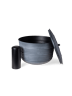 Ribbed Hose Pot with Lid